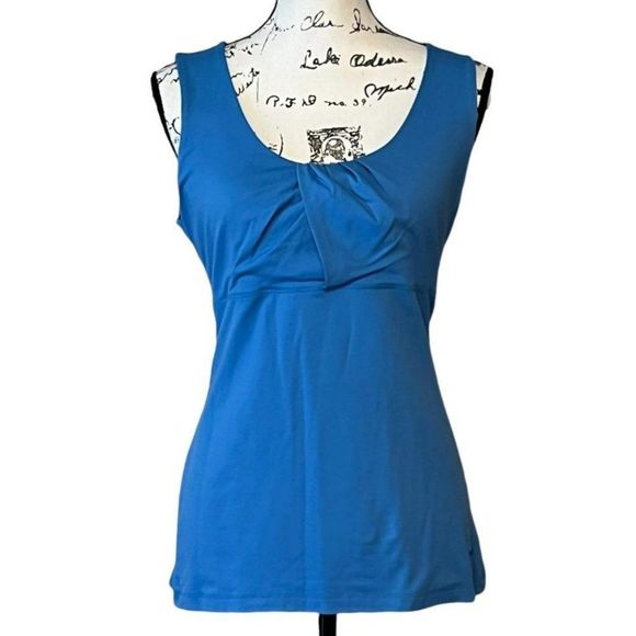 Patagonia Tops - Patagonia Womens Blue Scoop Neck Tank Top Size L Slim Fit Lounge Wear Casual